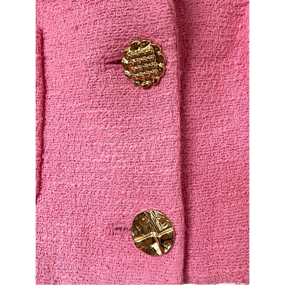 Zara Beautiful Tweed Cropped Short Blazer w Gold Buttons. NWOT - Picture 4 of 6